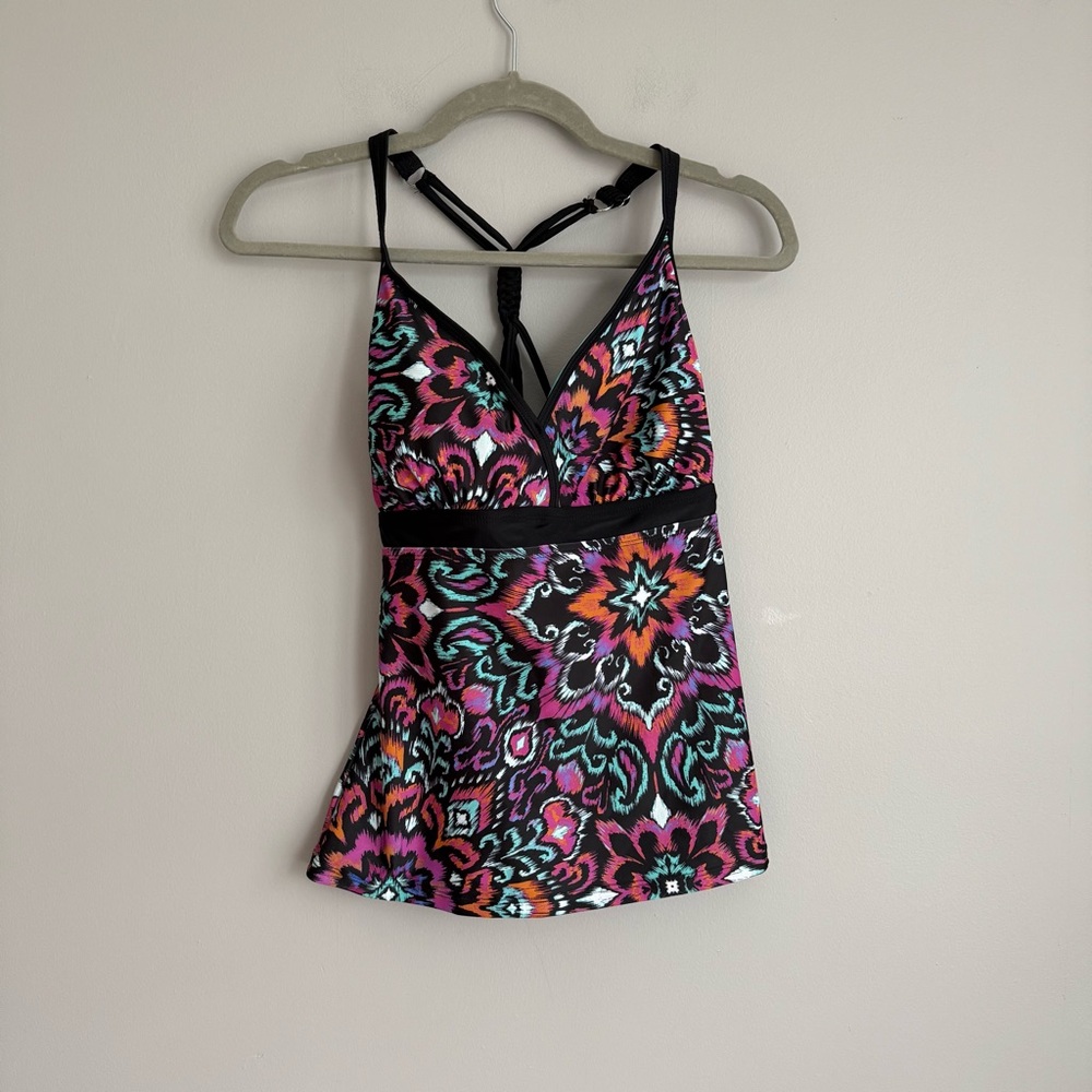 Free Country Patterned Swim Top